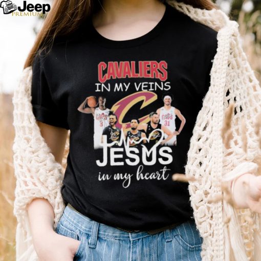 The Cavaliers Basketball In My Veins Jesus In My Heart Signatures Shirt