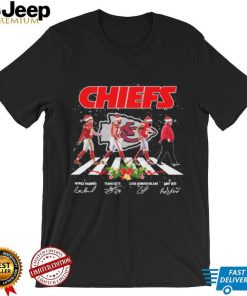 The Chiefs NFL Team 2022 Abbey Road Merry Christmas Signature Shirt