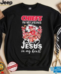 The Chiefs Team In My Veins Jesus In My Heart Signatures Shirt