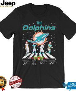 The Dolphins NFL Team 2022 Abbey Road Merry Christmas Signature Shirt