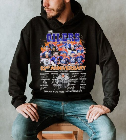 The Edmonton Oilers 52nd Anniversary 1971 2023 Thank You For The Memories Signatures Shirt