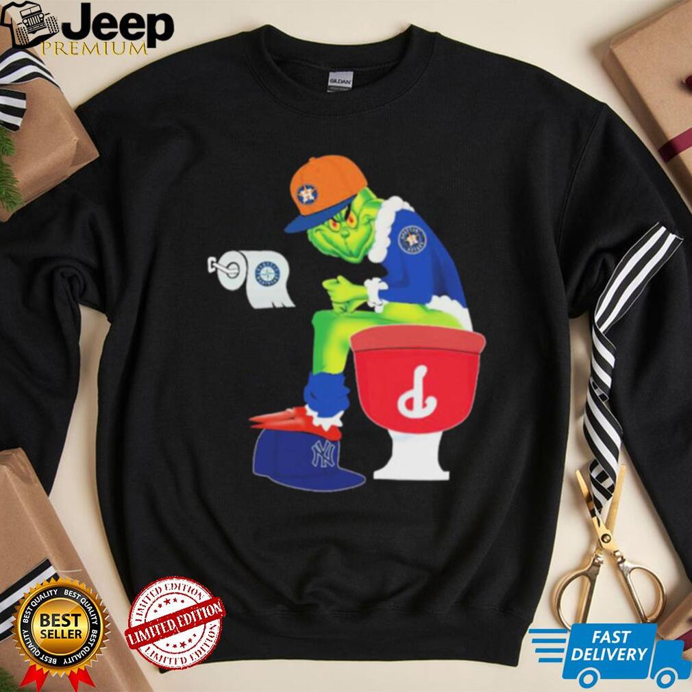 The Grinch Houston Astros Shitting On Toilet Philadelphia Phillies And  Other Teams Shirt - teejeep