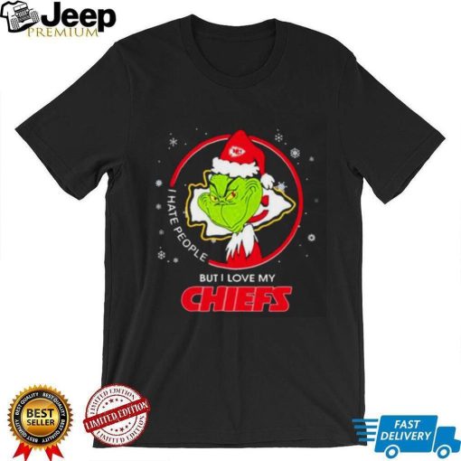 The Grinch I Hate People But I Love My Kansas City Chiefs Christmas T Shirt