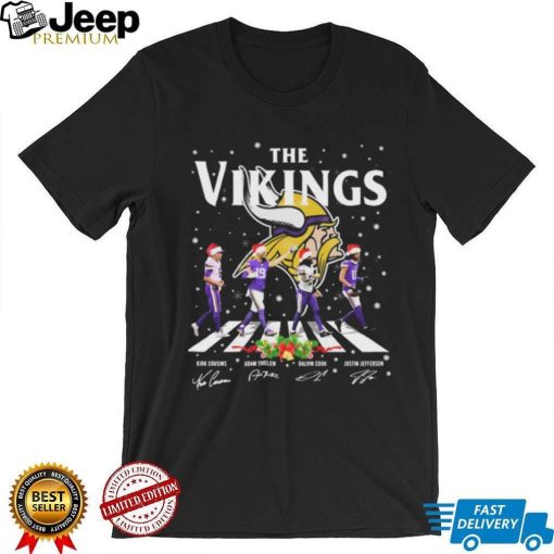 The Minnesota Vikings Christmas Team Abbey Road Signatures Shirt