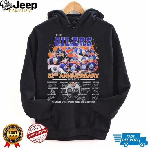 The Oilers 52nd Anniversary 1971 2023 Thank You For The Memories Signatures Shirt