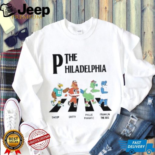 The Philadelphia Team Swoop Gritty Phillie Phanatic Franklin The Dog Road Shirt