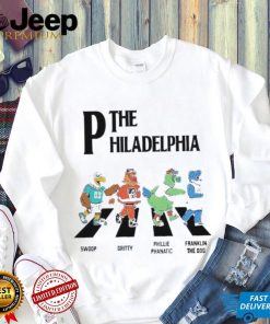 The Philadelphia Walking Road Swoop Gritty Phillie Phanatic Franklin The Dog Shirt