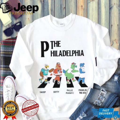 The Philadelphia Walking Road Swoop Gritty Phillie Phanatic Franklin The Dog Shirt