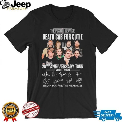 The Postal Service Death Cab For Cutie 20th Anniversary 2003 2023 Signatures Shirt