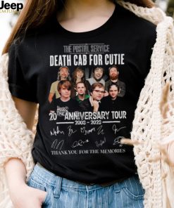 The Postal Service Death Cab for cutie 20th anniversary tour 2003 2023 thank you for the memories signatures shirt