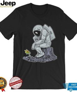 The Thinker Beside Flowers Vintage Nasa T Shirt