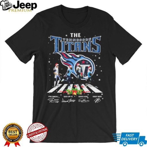 The Titans NFL Team 2022 Abbey Road Merry Christmas Signature Shirt