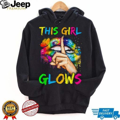 This Girl Glows Retro 80’s Party Women’s Lips Shirt