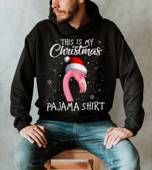 This Is My Christmas Pajama Flamingo Santa Xmas Christmas Pajama T Shirt