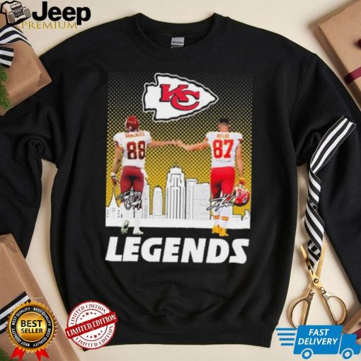 Tony Gonzalez And Patrick Travis Kelce Legends Kansas City Chiefs Signatures Shirt