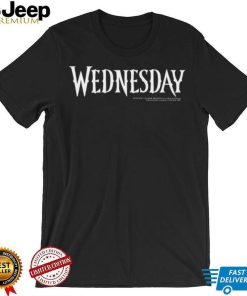 Top wednesday simple text logo shirt