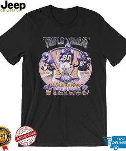 Triple Threat Jake Reed Cris Carter And Randy Moss Minnesota Vikings Signatures Shirt