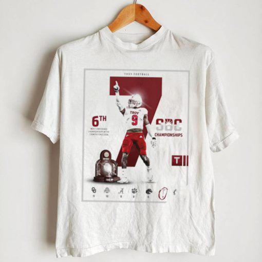 Troy Trojans Football SBC Championships 6th most Conference Championships in the Country 2006 poster shirt