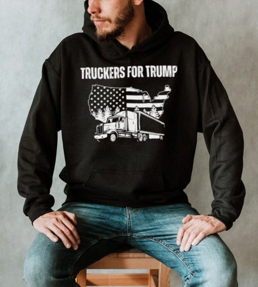 Truckers for Trump 2024 Election American flag shirt