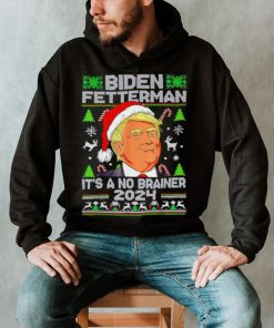 Trump Funny Christmas Biden Fetterman 2024 It’s a no brainer ugly Xmas shirt