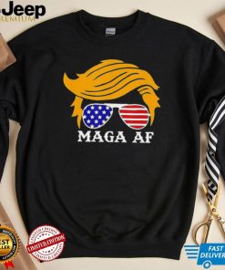 Trump MAGA AF Parody Orange Hair Glasses Shirt