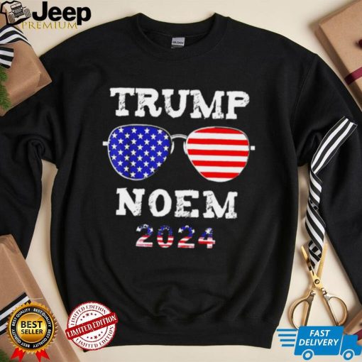 Trump Noem 2024 American flag shirt