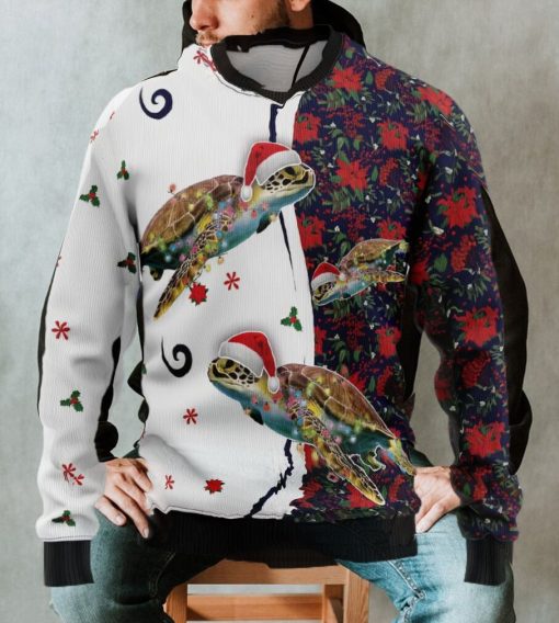 Turtle Christmas Light Ugly Christmas Sweater Sweatshirt