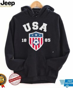 USA Soccer 1885 American flag logo shirt