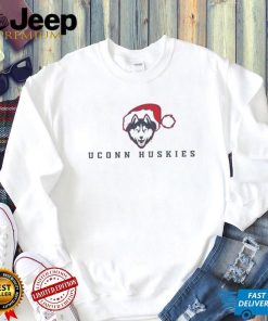 Uconn Huskies Logo With Santa Hat Christmas Shirt