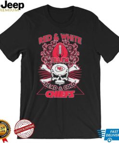 Skull Kansas City Chiefs Red And White Till I’m Dead And Cold Chiefs Shirt
