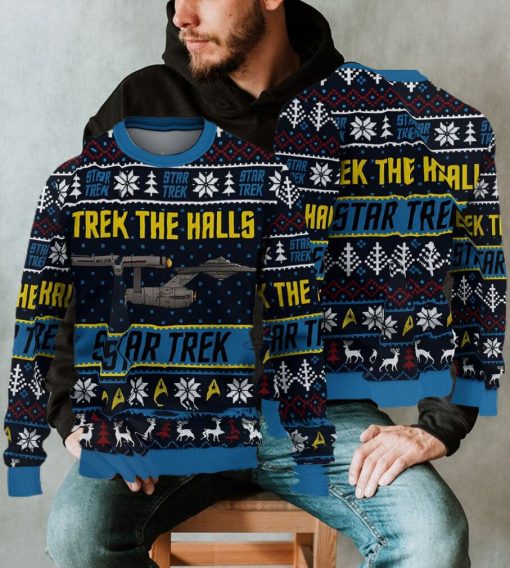 Ugly Christmas Sweater Trek the Halls Star Trek Sweatshirt