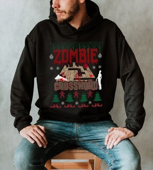 Ugly Christmas Sweater Zombie Crossword Game Addict Unisex Sweatshirt