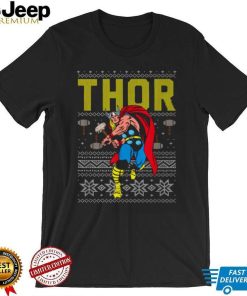 Ugly Christmas T Shirt Marvel Thor Retro Ugly Sweater Christmas Graphic
