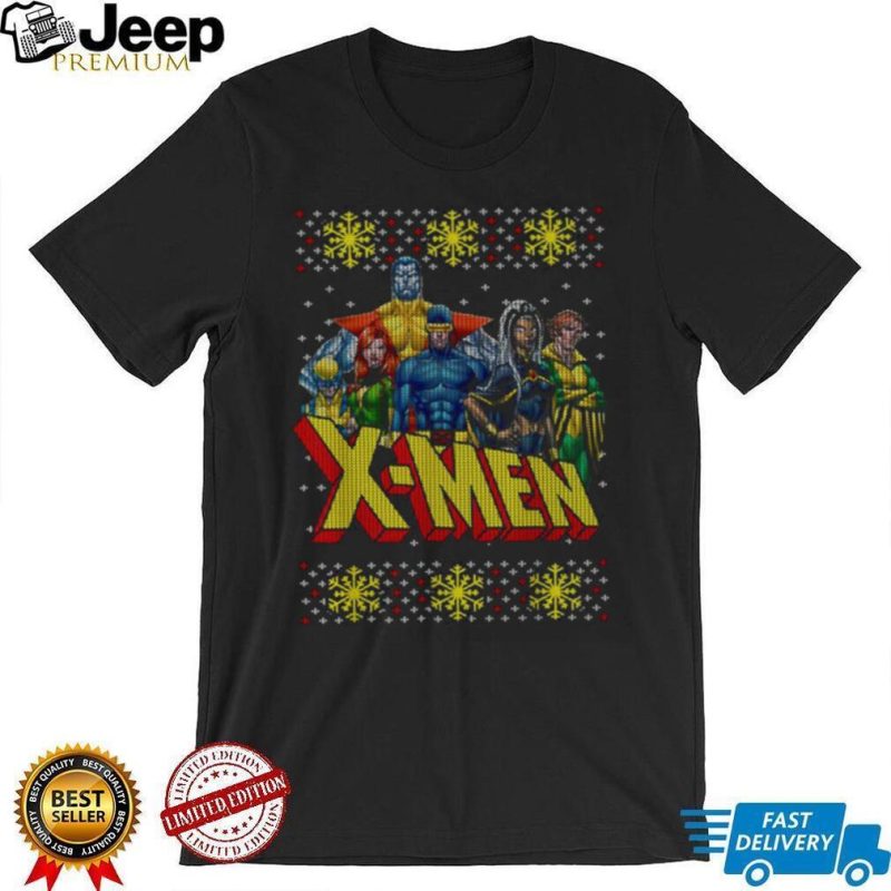 Ugly Christmas T Shirt Marvel X Men Group Ugly Christmas Sweater Graphic