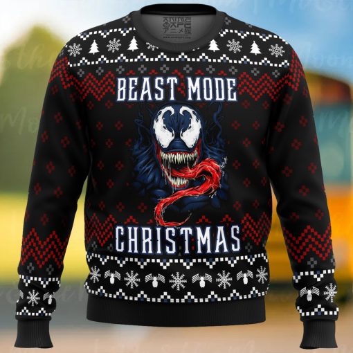 Venom Beast Mode Christmas Ugly Christmas Sweater