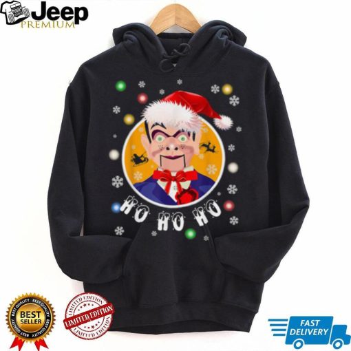 Ventriloquist Dummy In Santa Hat Christmas Shirt