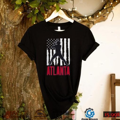 Vintage Atlanta American Flag Distressed Baseball T Shirt Vintage Atlanta Braves Sweatshirt