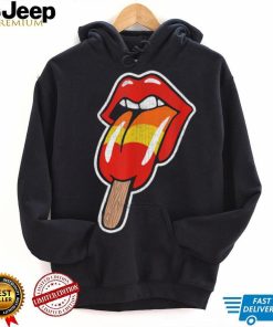 Vintage Retro Rock And Roll Lips With Popsicle Funny Sexy Shirt