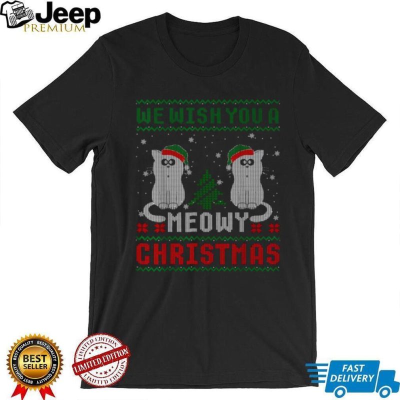 We Wish You A Meowy Cat Ugly Christmas T Shirt