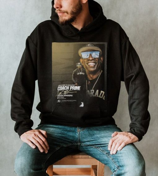 Welcome to boulder coach prime deion sanders head coach colorado buffaloes t shirt