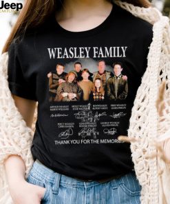 Wesley Family Thank You For The Memories Signatures Shirt