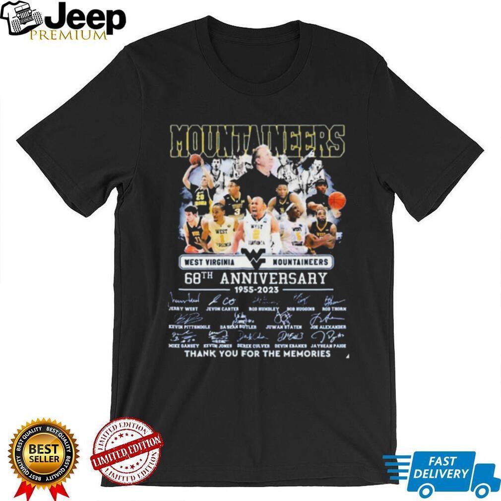 West Virginia Mountaineers 68th Anniversary 1955 – 2023 Thank You For The Memories T Shirt