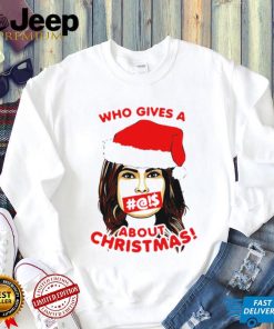 Who gives a about Christmas Santa girl shirt