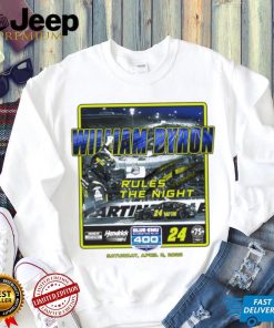 William Byron checkered flag white 2022 blue emu maximum pain relief 400 race winner top art shirt