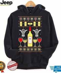 Wine Christmas Ugly Pattern shirt