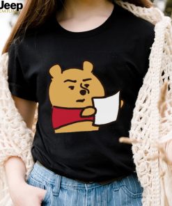 Winnie the pooh reading t shirt