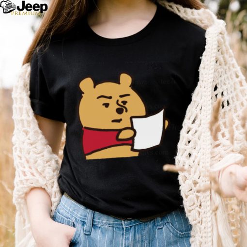 Winnie the pooh reading t shirt