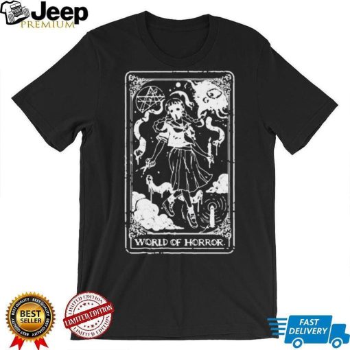 World of horror ominous tarot black shirt