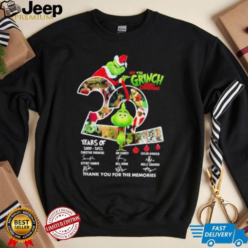 Years The Grinch Stole Christmas Signatures Thank You For The Memories Shirt