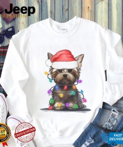 Yorkie Mom Shirt, Dog LoverTshirt, Ugly Christmas Sweater, Pet Holiday Lights